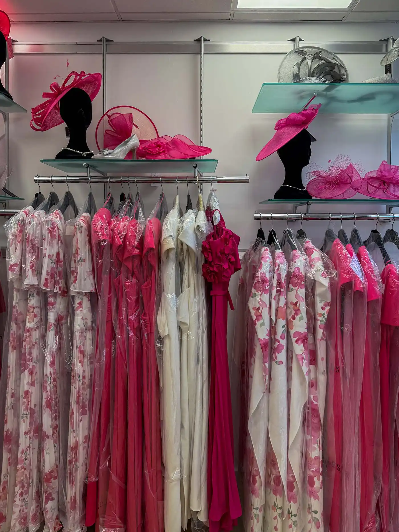 Pink and white mothers of the bride and groom dresses in Ballyclare